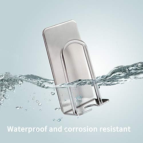 HANZE Toothbrush Holder 2 Pack self-Adhesive SUS 304 Stainless Steel Electric Toothbrush Hook Wall Mounted Razors Cup Holder for Bathroom