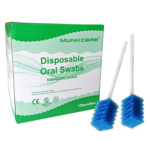 Oral Care Swabs Disposable- Blue 100 Counts