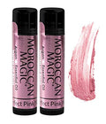 Moroccan Magic Perfect Pink Tinted Lip Balm | Made with Natural Cold Pressed Argan and Essential Oils | Lip Balm | Smooth Application | Non-Toxic, Cruelty Free | 2 Pack