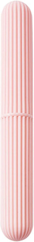 Pink Portable Toothbrush Box With Lid Protective Holder Cover Storage For Case For Outdoor Traveling Camping Dust Proof Toothbrush Box With Lid Toothbrushes and Accessories 21.9cm long