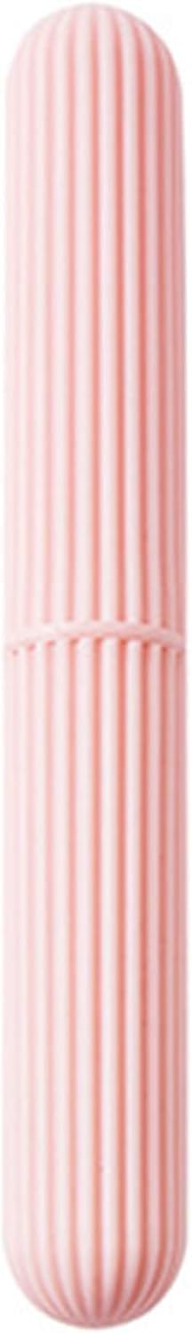 Pink Portable Toothbrush Box With Lid Protective Holder Cover Storage For Case For Outdoor Traveling Camping Dust Proof Toothbrush Box With Lid Toothbrushes and Accessories 21.9cm long