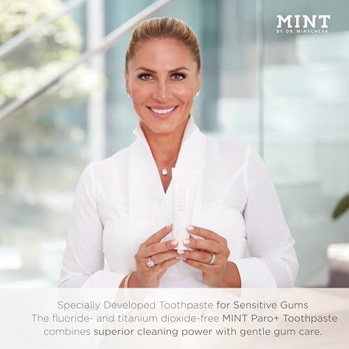 MINT PARO+ Toothpaste - Fluoride-Free - Innovative Formula - Care for Teeth and Gums - Against periodontal Disease, Gum Irritation, Bleeding Gums - by Dr. Mintcheva