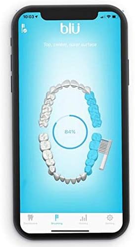 Blu Smart Electric Toothbrush, Power Sonic Toothbrush with Interactive Live Tracking App for Adults (White)