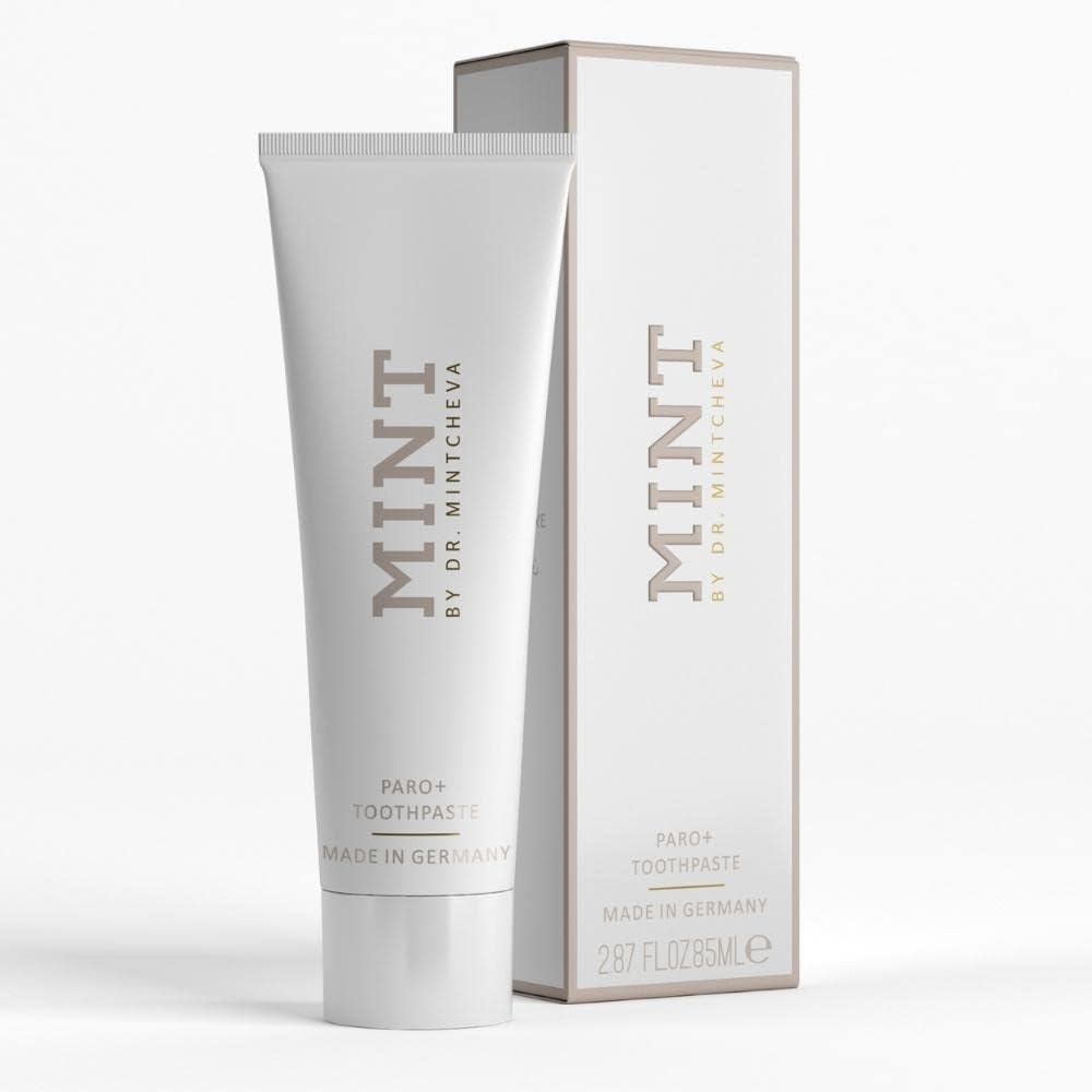 MINT PARO+ Toothpaste - Fluoride-Free - Innovative Formula - Care for Teeth and Gums - Against periodontal Disease, Gum Irritation, Bleeding Gums - by Dr. Mintcheva