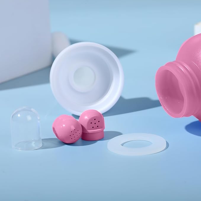 Handheld Personal Bidet Bottle, Bottle for Gentle Postpartum Care and Cleansing, Feminine Care， Personal Perineum Cleansing, 350Ml Portable Travel Bidet（Pink）, Resistant to 100ºC, Bonus Bag