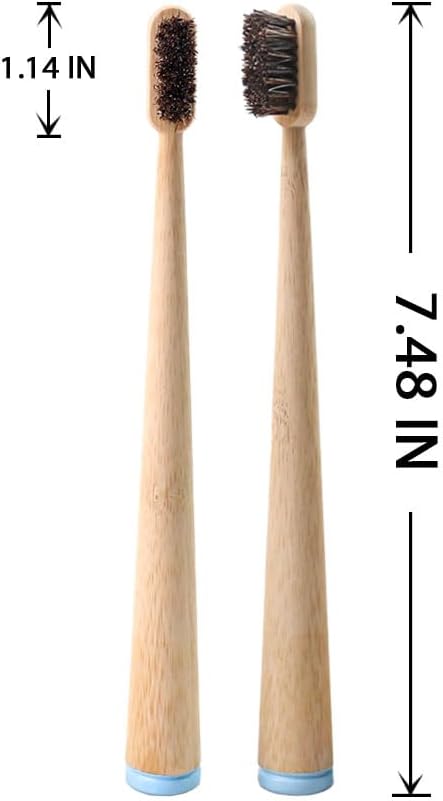 Horse Bristle Bamboo Toothbrush Manual Toothbrush None Plastic&Nylon 6 Pieces (6)