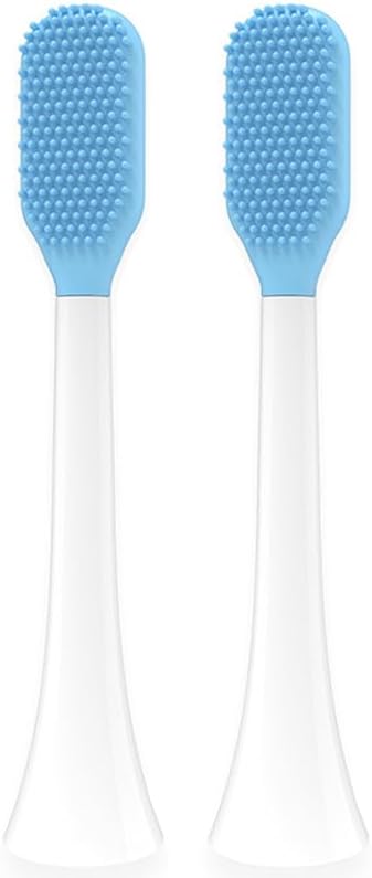 Tongue Scraper Heads Compatible with Philips Sonicare Click-On Handles – Gentle & Effective Tongue Cleaner, Fresh Breath, 2 Pack, Replacement Brush Heads (White, One Size)