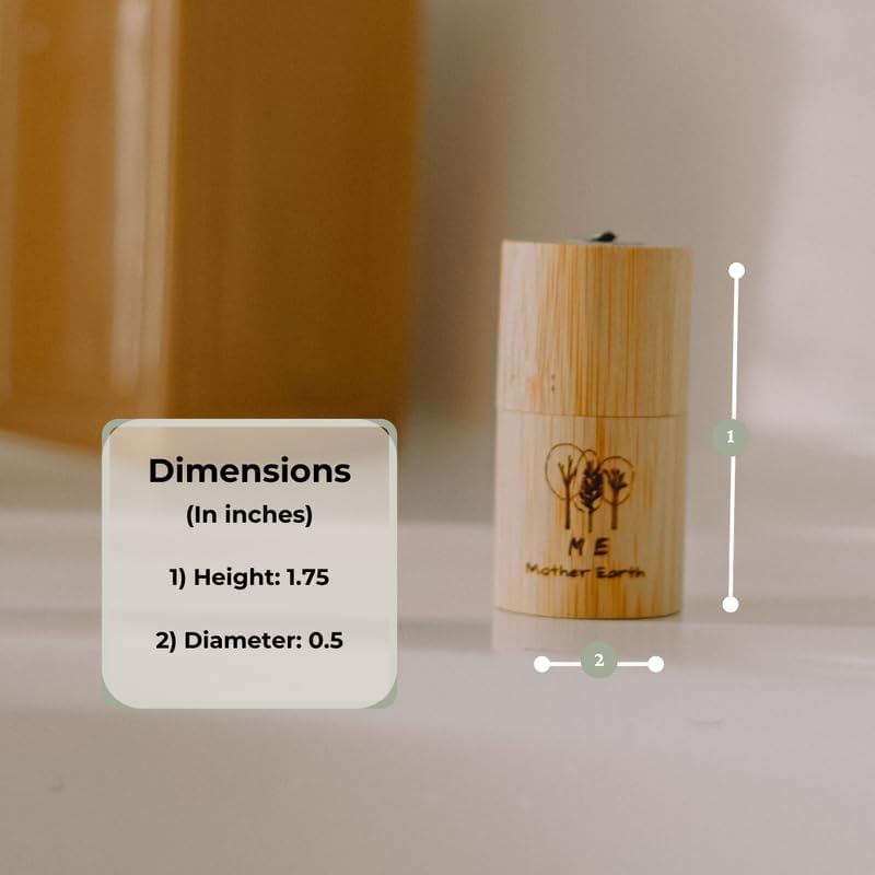 Vegan Biodegradable Bamboo Charcoal Dental Floss with Refillable Bamboo Container | Free Refill | Natural Candelilla Wax | 30M x2 | Peppermint Essential Oil | Eco Friendly Zero Waste Oral Care