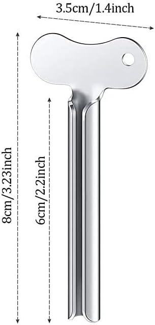 2 Pack Metal Tube Squeezer Keys – Stainless Steel Toothpaste Squeezer Roller for Toothpaste, Hair Dye, Paint, Cream, Gel – Durable Tube Wringer Dispenser Tool for Daily Use (Silver and Gold)