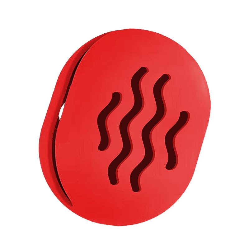 Makeup Sponge Holder,Travel Make up Sponges Organizer,Silicone Shatterproof Make Up Sponge Case,Breathable makeup sponge case, suitable for business or travel（Red）