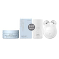 NuFACE MINI+ Microcurrent Facial Device Ultimate Uplift Holiday Kit - Brilliant White Face Sculpting & Contouring Device with Aqua Gel, Power Patches, Prep-N-Glow Skin Care Wipes & Luxe Gift Box