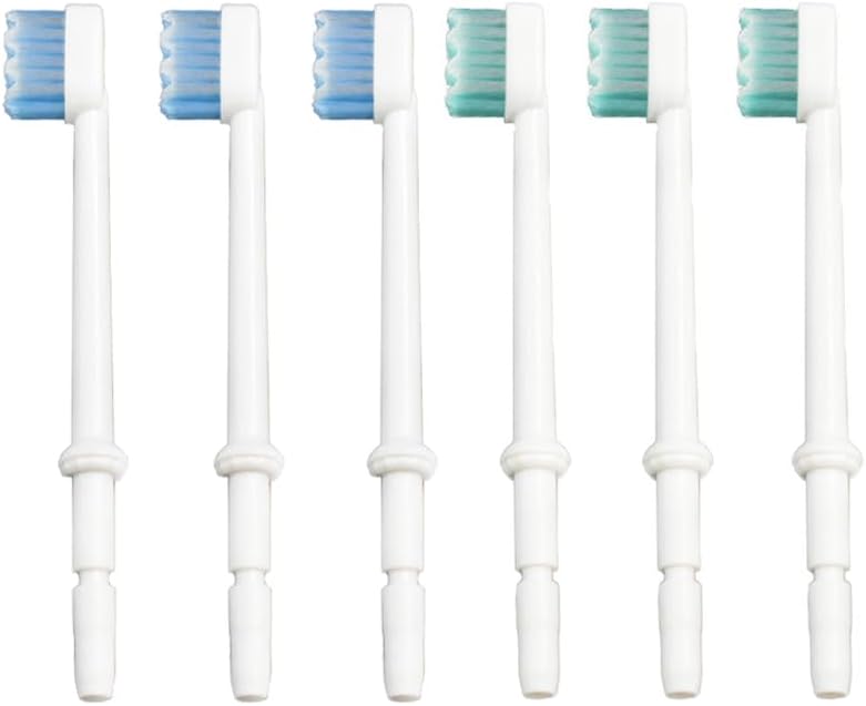 Replacement Tips for Waterpik Aquarius Water Flosser, Compatible with Waterpik Water Flossers Toothbrush Replacement Heads (6 Brush Head Tips)