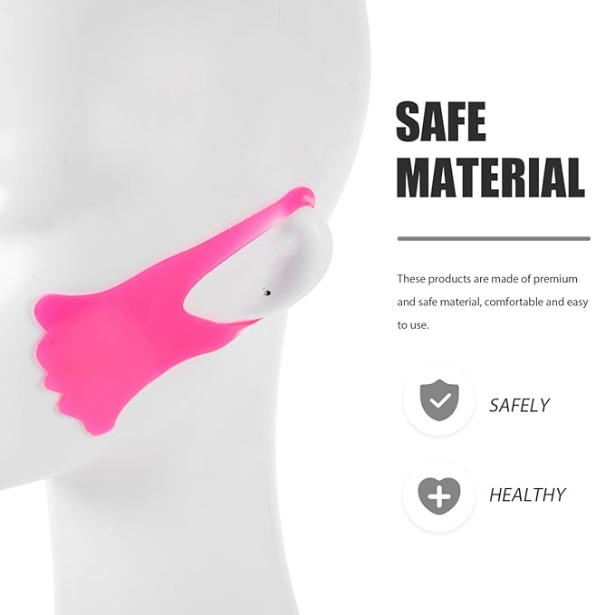 2Pcs Wrinkle Nasolabial Folds Sticker, Anti-Wrinkle Face Patches for Girls Women, Silicone Rosy Facial Care Stickers Lines, Mouth Wrinkles, and