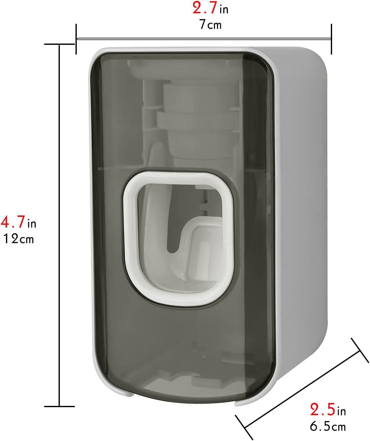 2 Slot Toothbrush Holder and Toothpaste Dispenser Wall Mounted, Automatic Toothpaste Squeezer, 2 in 1 Tooth Brush Toothpaste Organizer for Shower (Grey 2Pack)