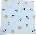 Baby Bath Towel Soft Cotton Infant Wash Cloth Multifunctional Bathing Wipe Feeding Wipe Cloth for Newborn Toddler Blue Animal 75x75cm