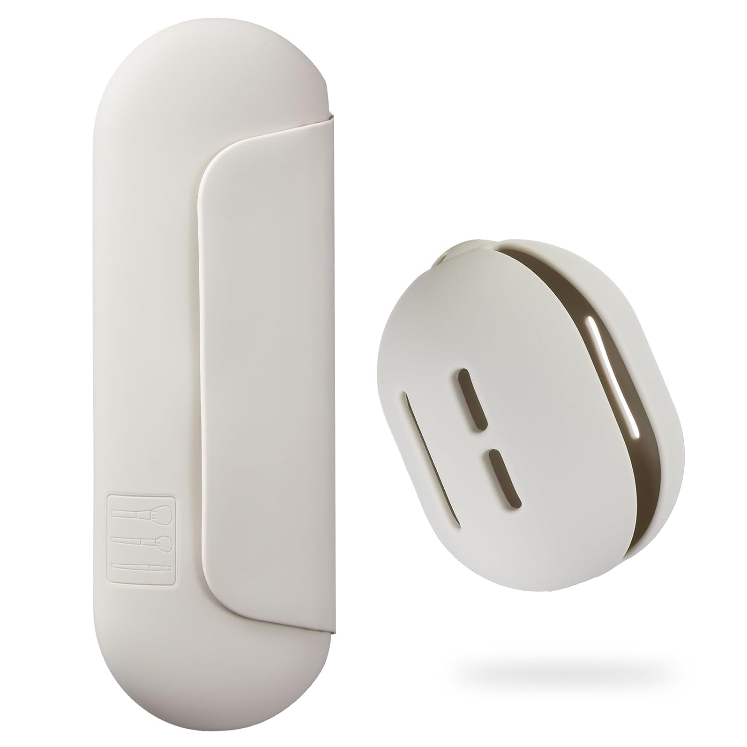 2 IN 1 Silicone Makeup Brush Holder with Beauty Make Up Sponge Case：Soft Portable Cosmetic Face Brushes Holder with Upgrade Anti-Fall Out Magnetic Closure - Starlight