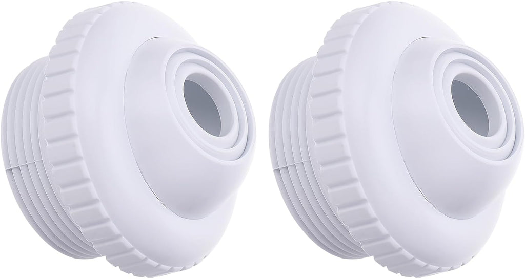 2 Pieces Pool Jet Nozzles, 1/2" Directional Flow Eyeball Inlet Jet, Swimming Pool Return Jet Replacement Parts Fittings Spa with 1-1/2 Inch MIP Thread Pool Accessories for Cleaning White 0.5"