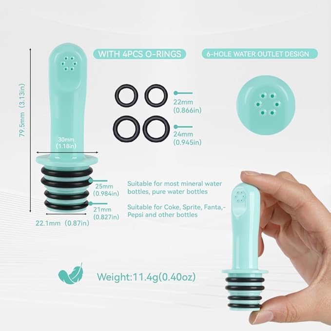 3 Pack Portable Travel Bidet, Toilet, Washing,Shattaf Bidet Water Sprayer, Compatible with Every Bottle (Short)