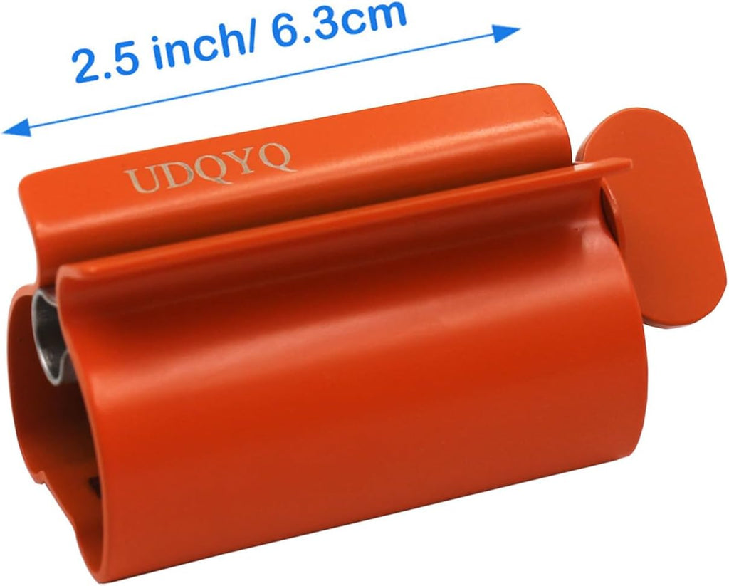 Toothpaste Squeezer - Metal Tube Squeezer Stainless Steel Tube Wringer UDQYQ Toothpaste seat Holder Stand (Orange)