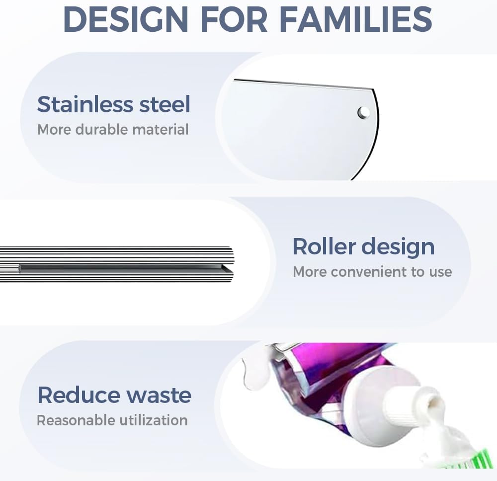 Toothpaste Squeezer, Metal Tube Squeezer Key Stainless Steel Toothpaste Roller Tube Wringer for Paint, Cream, Cosmetic and Hair Dye (12 PCS)