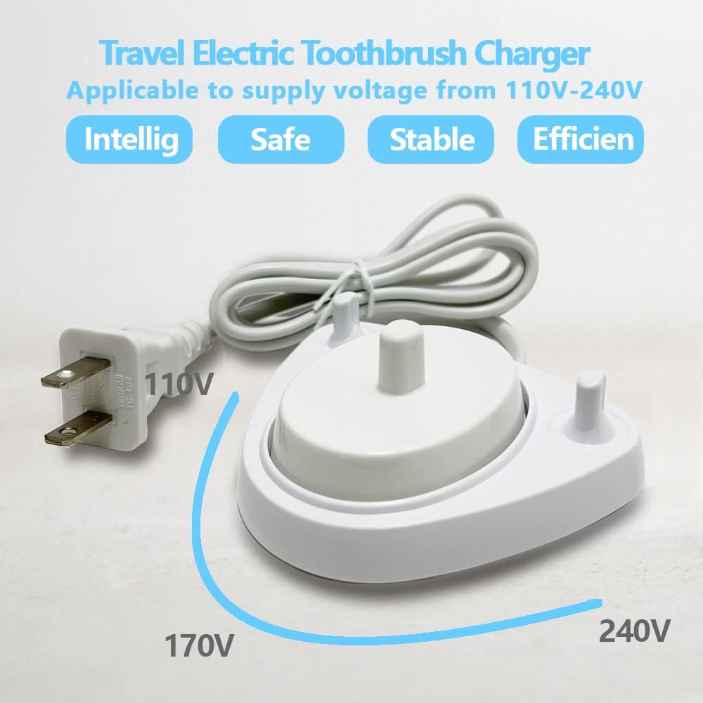 Replacement Charger Base for Braun Oral-B 3757,Inductive Charger Fits Oral B Genuine Pro and Most,Portable Replacement Oral B Toothbrush Charger Base with Charger Holder Toothbrush Heads Organizers