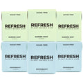 Refresh Gum, Xylitol, Natural, Sugar Free, Chewing Gum, Plastic Free, Natural Flavors & Organic Ingredients, Non GMO, Gluten Free, Vegan, Peppermint & Garden Mint