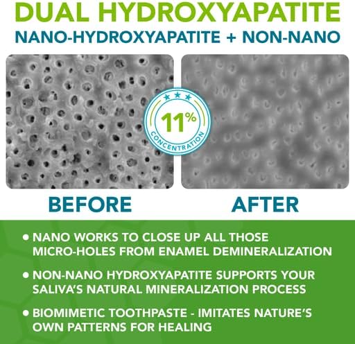 Nano hydroxyapatite Fluoride-Free, Pro Mineralizer Toothpaste: Dentist Formulated Remineralizing Anti Cavity Xylitol Toothpaste, Enamel Support Sensitive Teeth – Wintermint
