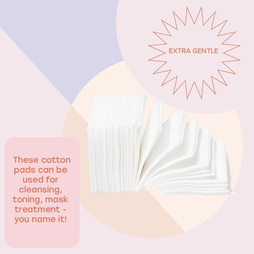 White Rabbit – Naked Cotton Classic – Premium 100% Cotton Pads for Toner Use, Makeup Remover, and Masks | Unbleached, Lint-Free, Extra Soft | Korean Skin Care Product (500 Count)