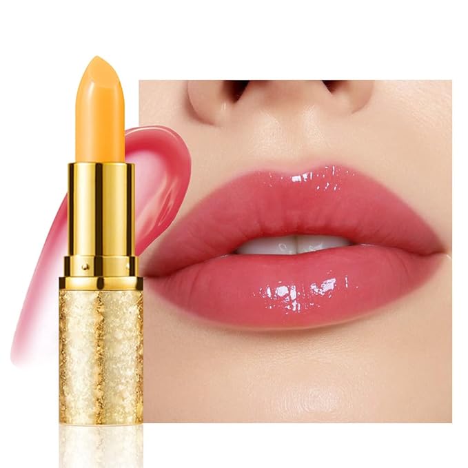 BINGBRUSH Color Changing Lipstick Queen,Moisturizer Long Lasting Lip Care Lip Balm Magic Lip Gloss Lip Tint Stain Glossly Makeup Lipstick Set for Women (#2 Orange, 1 Count(Pack of 1))