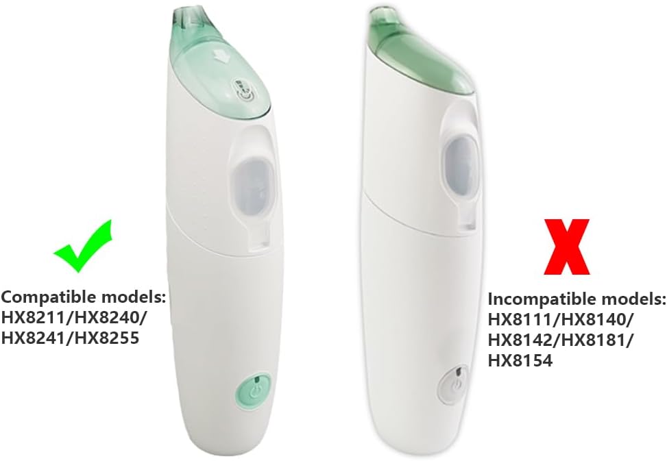 2PCS Flosser Replacement Tips Fit for Philip AirFloss,Flosser Tip Replacement Oral Irrigator Nozzle AirFloss Compatible with HX8211/HX8240/HX8241/HX8255 (Green)