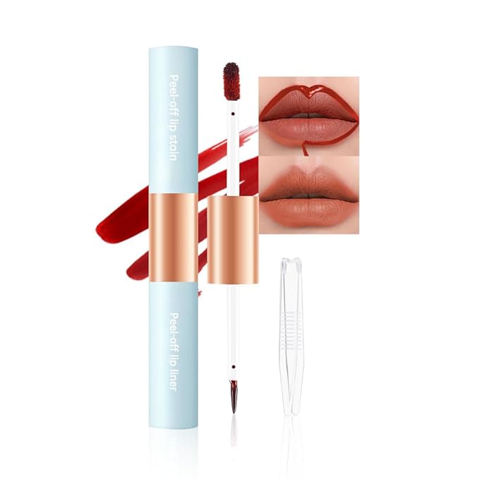 Matte Lip Liner Peel Off Lip Stain, Long Lasting Peel Off Lip Liner Stain, Peel-off Lip Gloss For All Skin Types, Transfer-proof Highly Pigmented Color Waterproof, 01#(01#, Pack of 1)