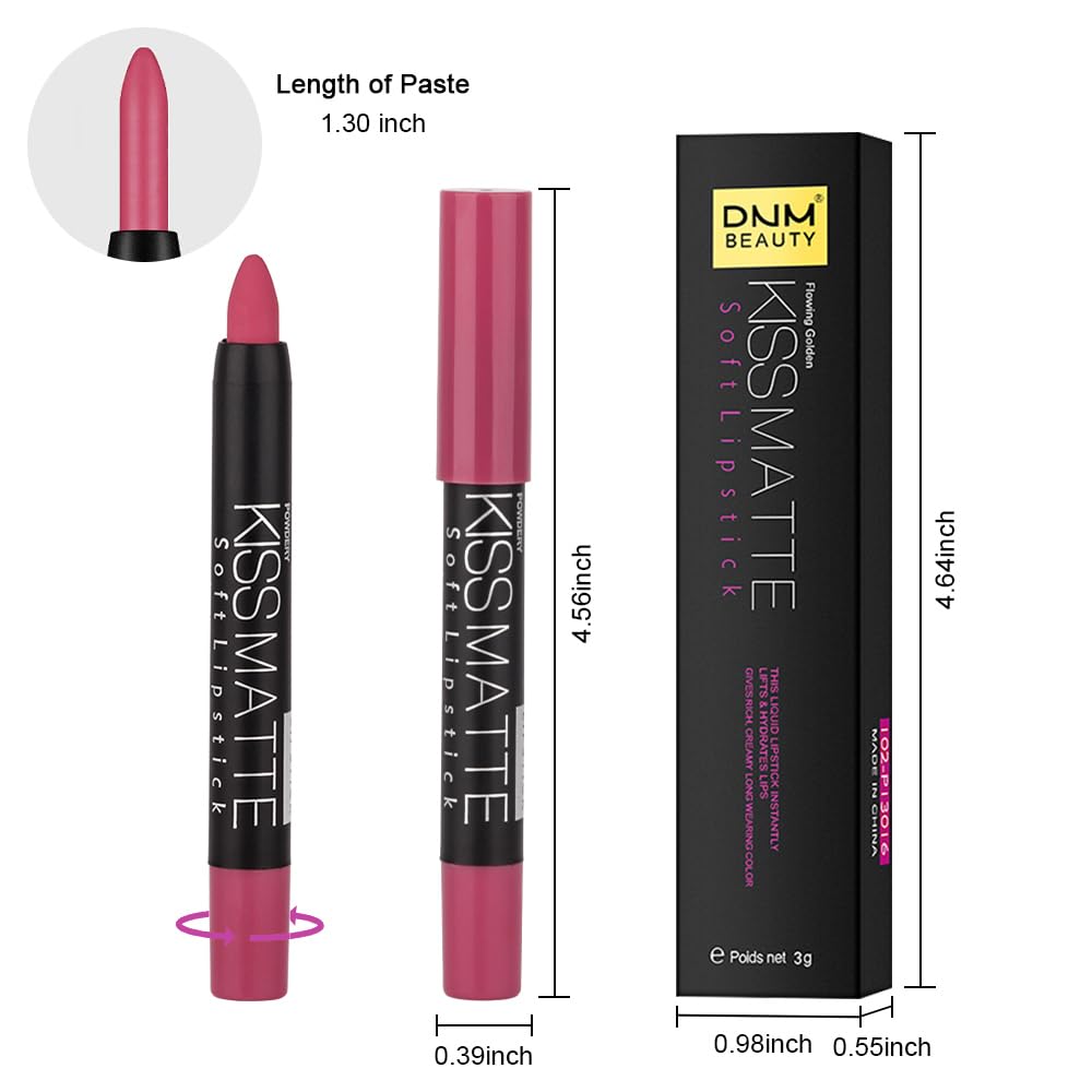 evpct 1Pcs Baby Mauve Pink Matte Lipstick and Lip Crayon Liner Pencil Set for Women Lip Stain Long Lasting Waterproof labiales mate magicos 24 horas originales pintalabios permanente 24 horas 16