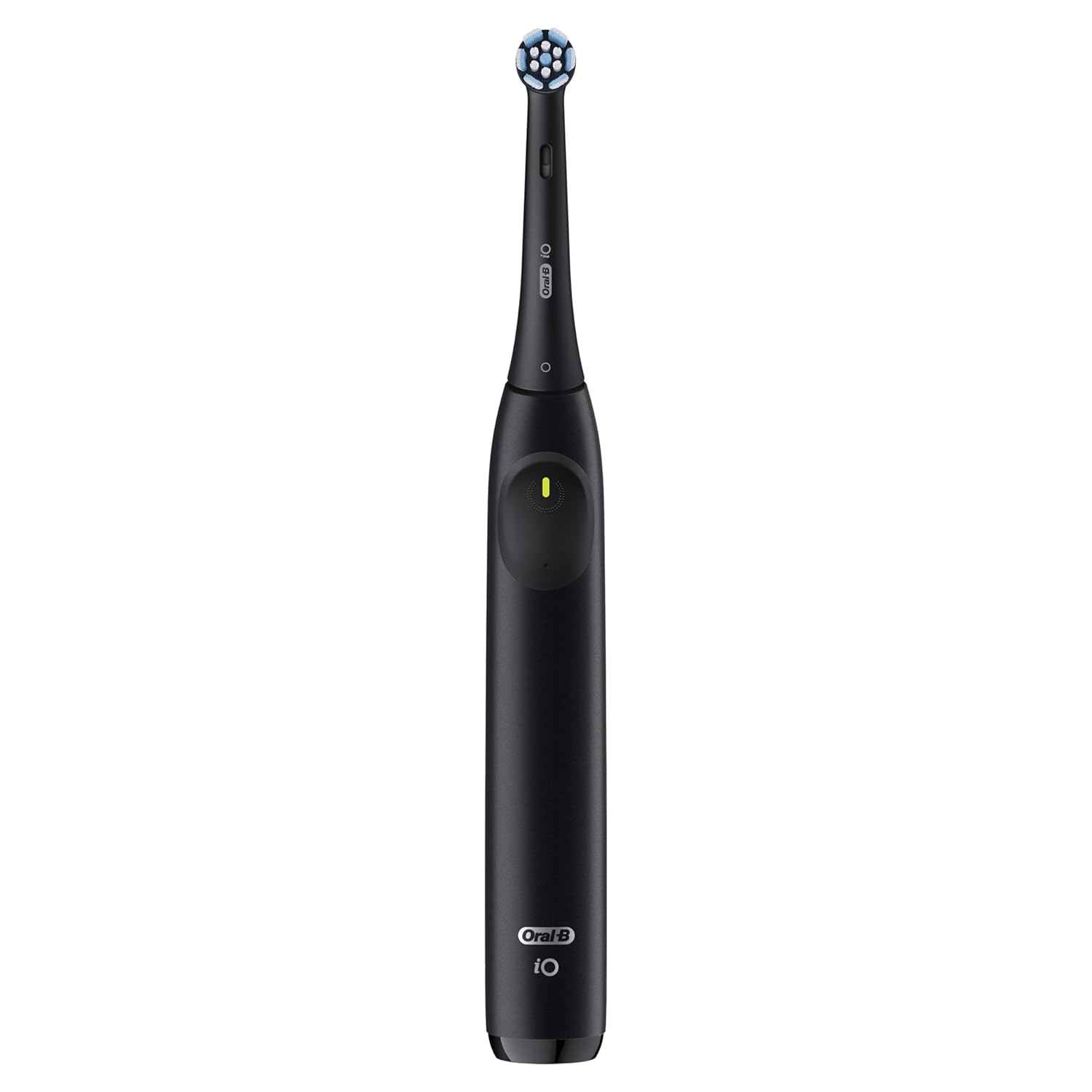 Oral-B iO Series 2 Rechargeable Electric Powered Toothbrush Starter Kit, Night Black with 2 Brush Heads - Automatic Pressure Sensor to Protect Gums - 3 Modes - 2 Min Timer