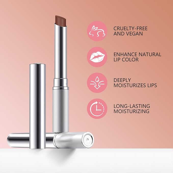 2Pcs Nude Brown Honey Tinted Lip Stain Lip Balm Lip Gloss Lipstick, Sheer Hydrating Lip Stains Tint, Moisturizing Lip Color for All Skin Tones, Nourishing Lip Balm with Natural Black Cherry