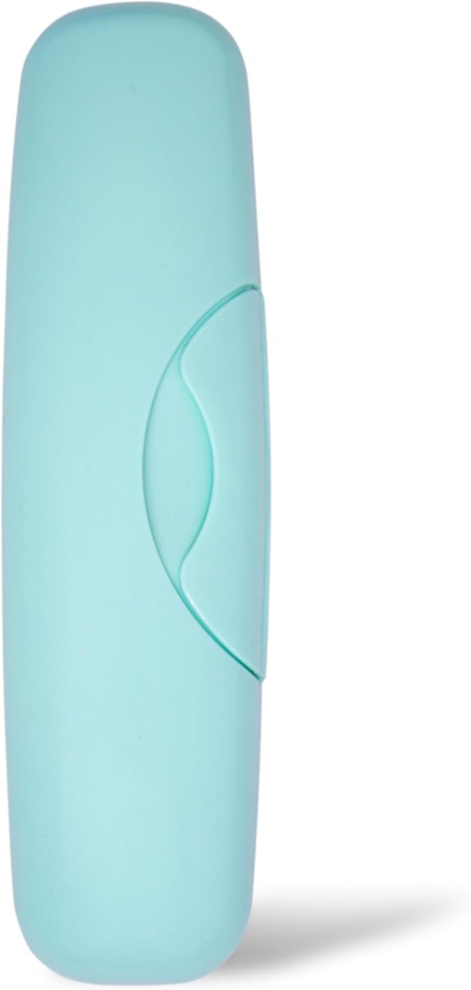 RADIUS Toothbrush Big Brush with Replaceable Brush Head BPA Free ADA Accepted - Right Hand - Pastel Mint Brush with Pastel Mint Case