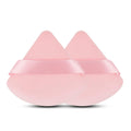 2 Pcs EVAOUXIU Triangle Powder Puff for Face Powder, Soft Plush Setting Powder Puff, Velour Cosmetic Foundation Blender Sponge Beauty Makeup Tools (Pink)