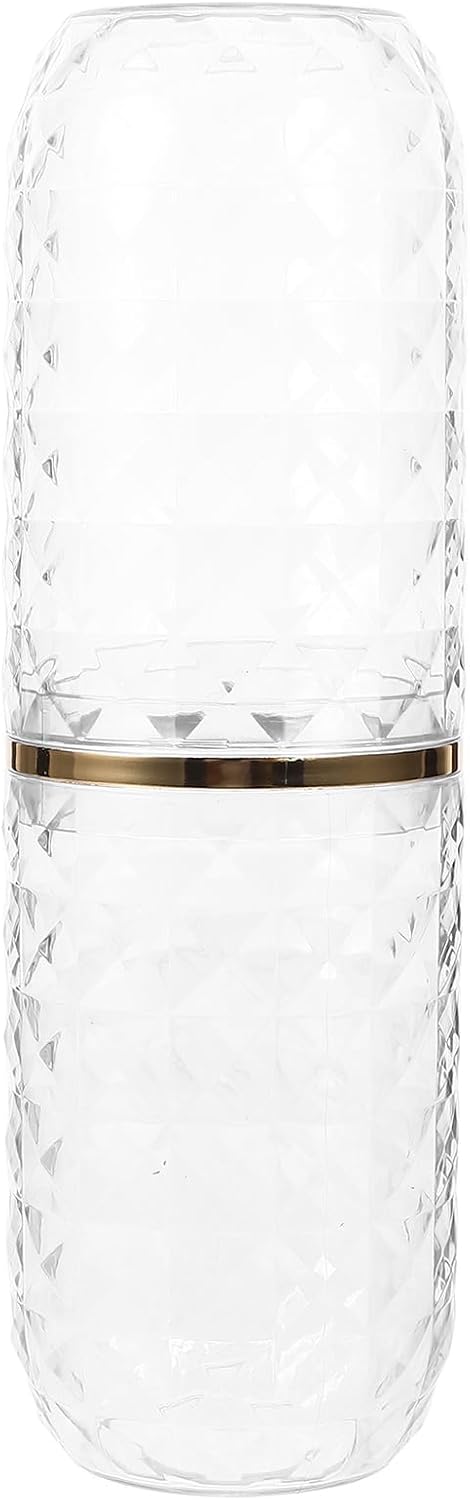 Toothbrush Holders with Cover, Portable Travel Toothbrush Case with lid, Toothbrush Container for Bathroom Countertop Organizer (Transparent)