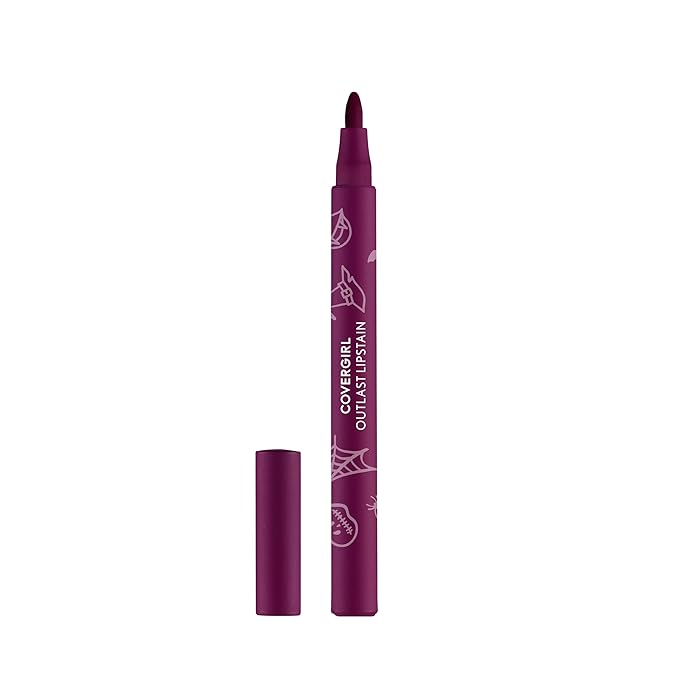 CoverGirl Outlast, Extra Witchy, Lipstain Halloween Limited Edition, Transfer-Proof, Non-Drying, Lightweight, Buildable, 0.05oz