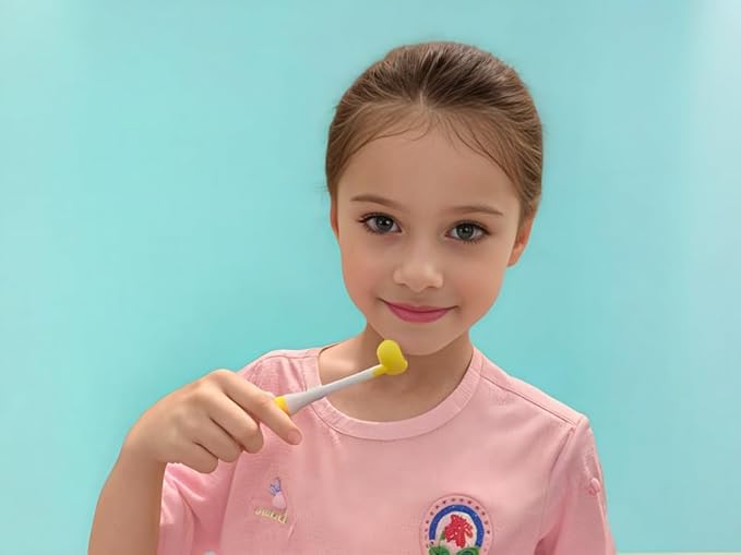 2 Pieces 3 Sided Toddler Toothbrush, Three Bristles for Kids Toothbrush, Autism Soft Bristles,Soft and Gentle for Complete Tooth and Gum Care(C1（Blue+Yellow） Kids)