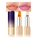 BINGBRUSH 2Pcs PH Color Changing Lipstick – Jelly Flower Lip Balm, Temperature-Activated Moisturizing Lip Tint, Long-Lasting Crystal Clear Lipstick for Women, Natural Glow & Hydration(#01+#02)