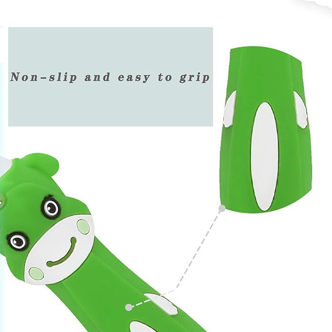 2 Pieces 3 Sided Toddler Toothbrush, Three Bristles for Kids Toothbrush, Autism Soft Bristles,Soft and Gentle for Complete Tooth and Gum Care (C4（Red+Green） Kids)