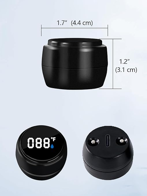 2 Pack Bath Thermometer for Bathtub, Rechargeable Waterproof Floating Water Thermometer for Ice Bath, Pool