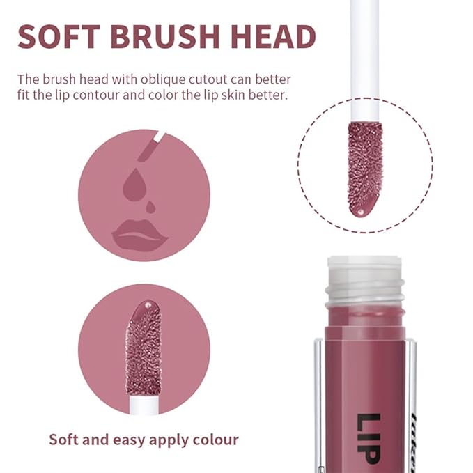 Browm Honey Butter Lip Stain Tinted Lip Gloss, Shine Moisturizing Plumper Liquid Lipstick for Women,Natural Nourishing Hydrating Lip Balm for Dry Lips,Lightweight Lip Liner Care Makeup,Vegan #1