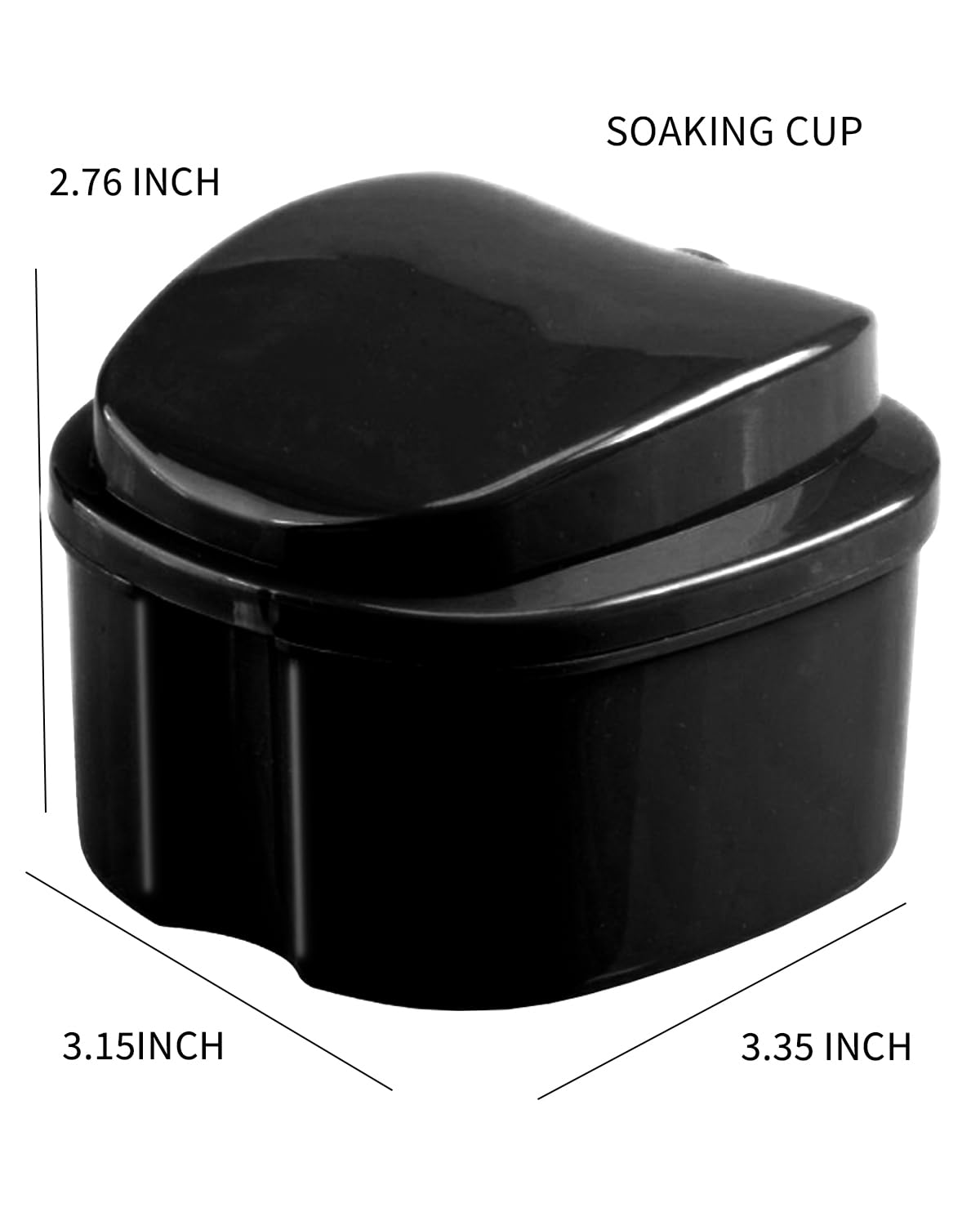 3 Pack Retainer Cleaner Case Partial Denture Cleaning Case Cup and Brush for invisalign Orthodontic soaking