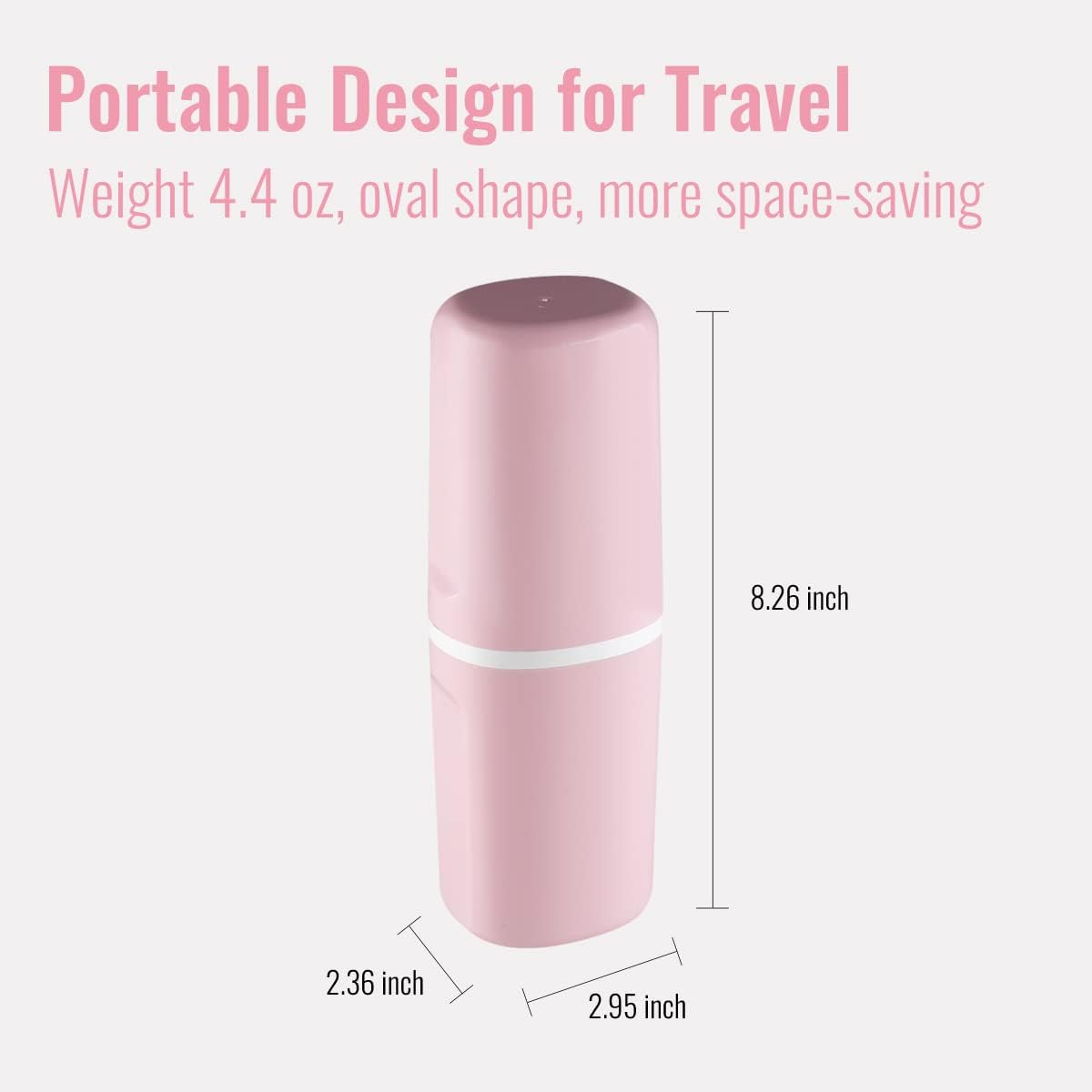 Toothbrush Travel case with 2 Packs Foldable Toothbrush .Portable Toothbrush Holders Travel for Camping Travel Business School Home (Pink)