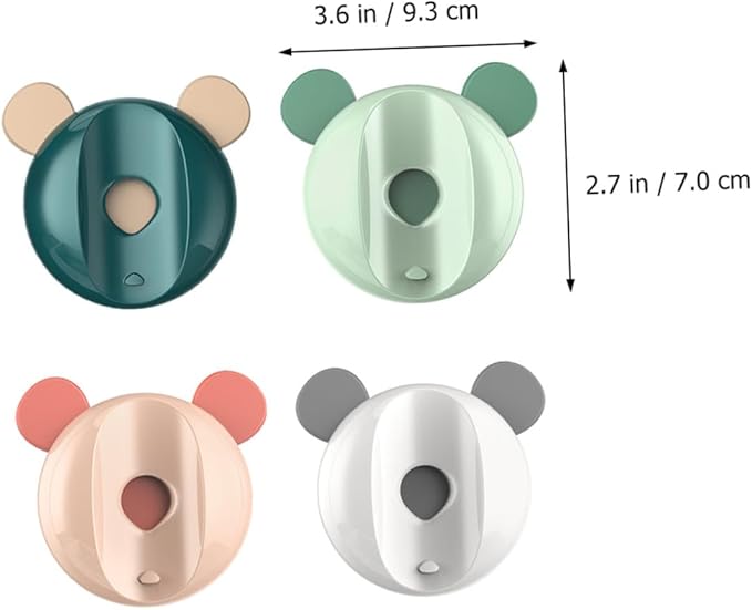 VANZACK 4pcs Magnetic Toothbrush Holders Bathroom Rack Decorative Storage for Electric Toothbrushes Mixed Colors Wall-Mounted Organizer for Family Use