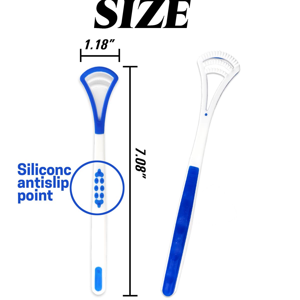 GXXMEI 40PCS Tongue Scraper for Adults, Tongue Scraper Cleaner, Blue Tongue Cleaner, Oral Care Scrapers Kits Plastic Tongue Brush for Reducing Bad Breath Adults Kids Healthy Oral Care Tools Easy to Us