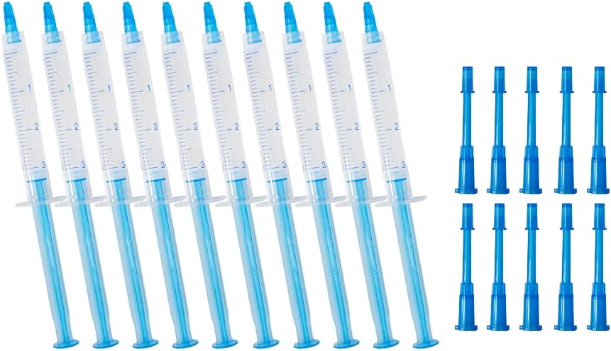 10pcs 3ml Teeth Whitening Gel Syringes, Refills 35% CP Bleaching Gel Kit Tooth Whitener Gel for Home Use