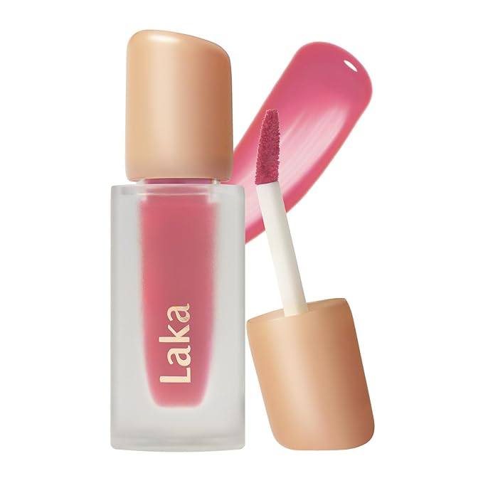 Laka Fruity Glam Tint, 4.5g/0.15oz, Glowing Lip Stain with Wide Color Spectrum, Hydrating & Lightweight Texture, Long-Lasting Bold Stain, Non-Sticky, Vegan, K-Beauty (#139 Cheating)