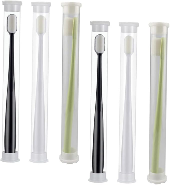 Yardwe 6pcs Portable Micro Nano Toothbrush with Ultra Soft Bristles for Pregnant Women Postpartum Use Head Wear-Resistant Lightweight Travel Oral Care